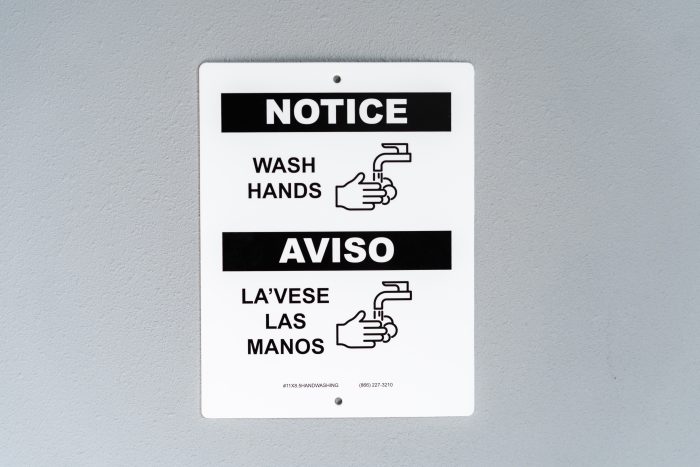 Pack of 5 - 11 x 8.5 Hand Washing Signs