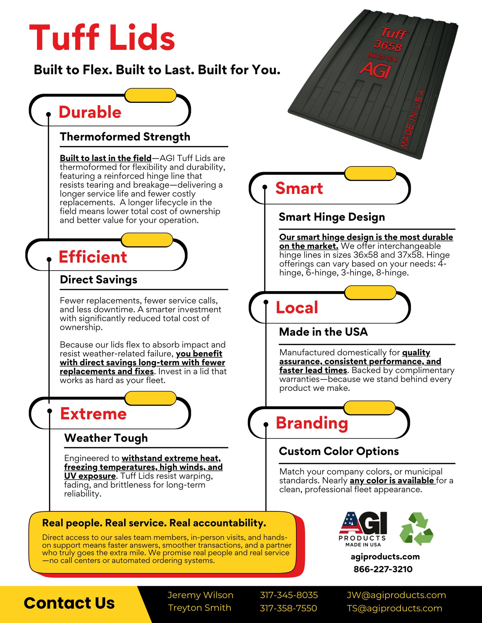 Tuff Lids marketing sheet